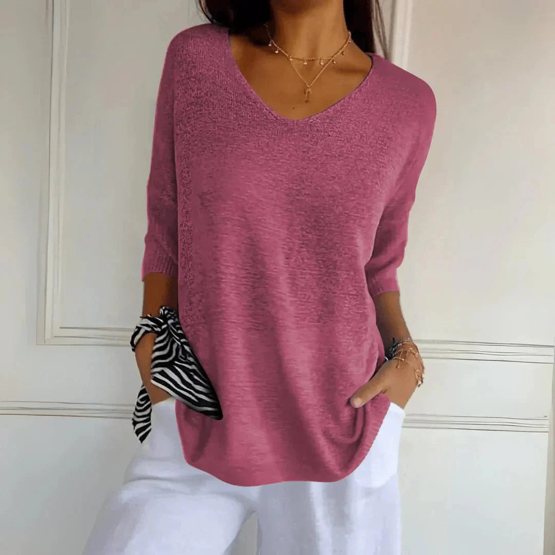 Nancy | Casual Lightweight V-Neck Sweater