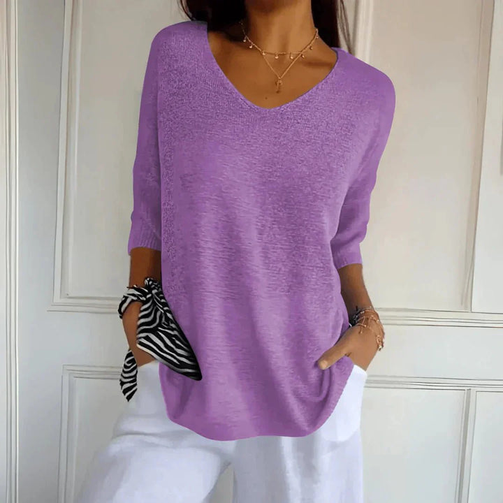Nancy | Casual Lightweight V-Neck Sweater