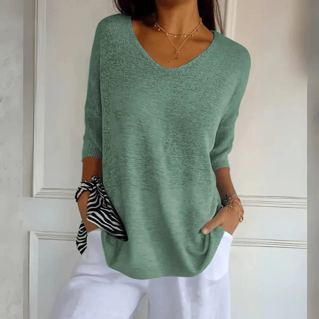 Nancy | Casual Lightweight V-Neck Sweater