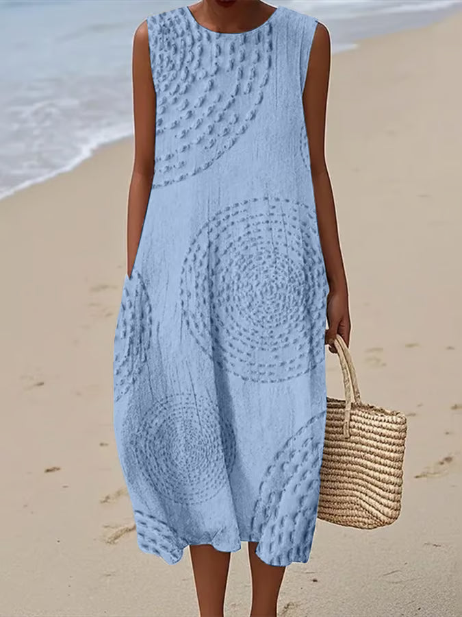 Agnes | Textured Sleeveless Maxi Dress