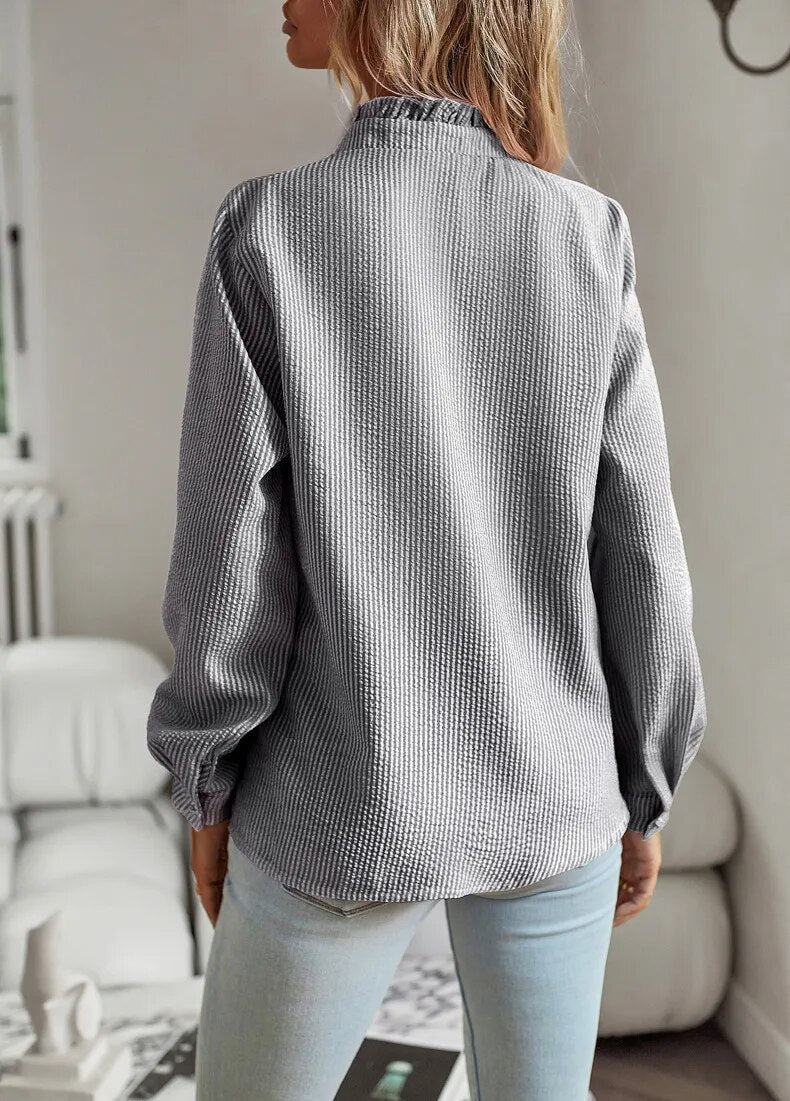 Berenice | Ruffled Button-Up Blouse