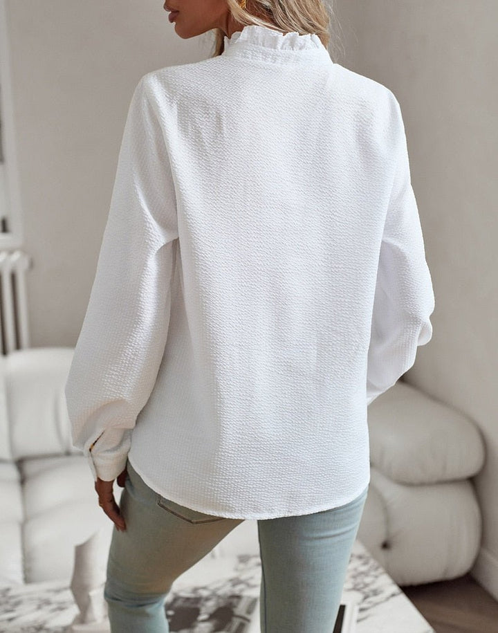 Berenice | Ruffled Button-Up Blouse