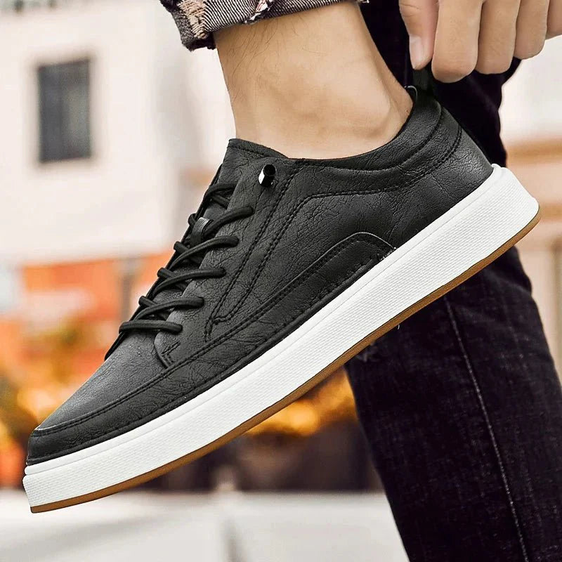 Riley| Genuine Faux Leather Sneakers