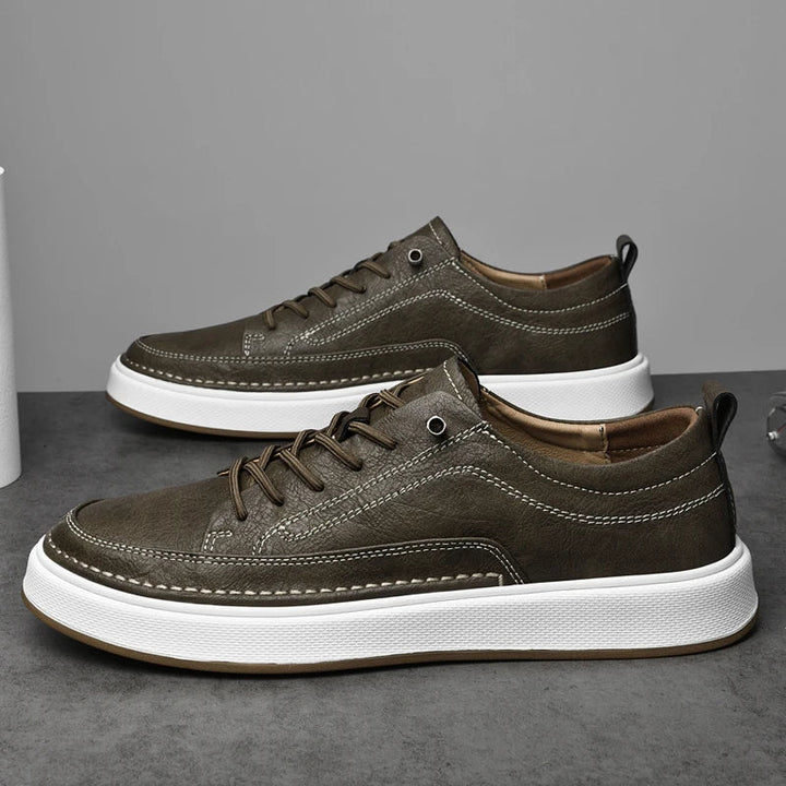 Riley| Genuine Faux Leather Sneakers