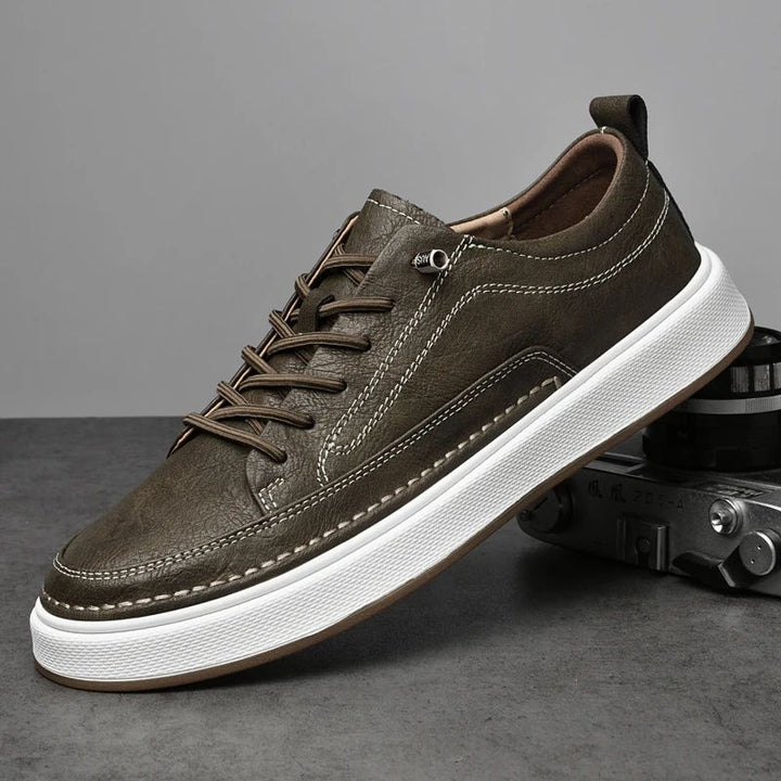 Riley| Genuine Faux Leather Sneakers