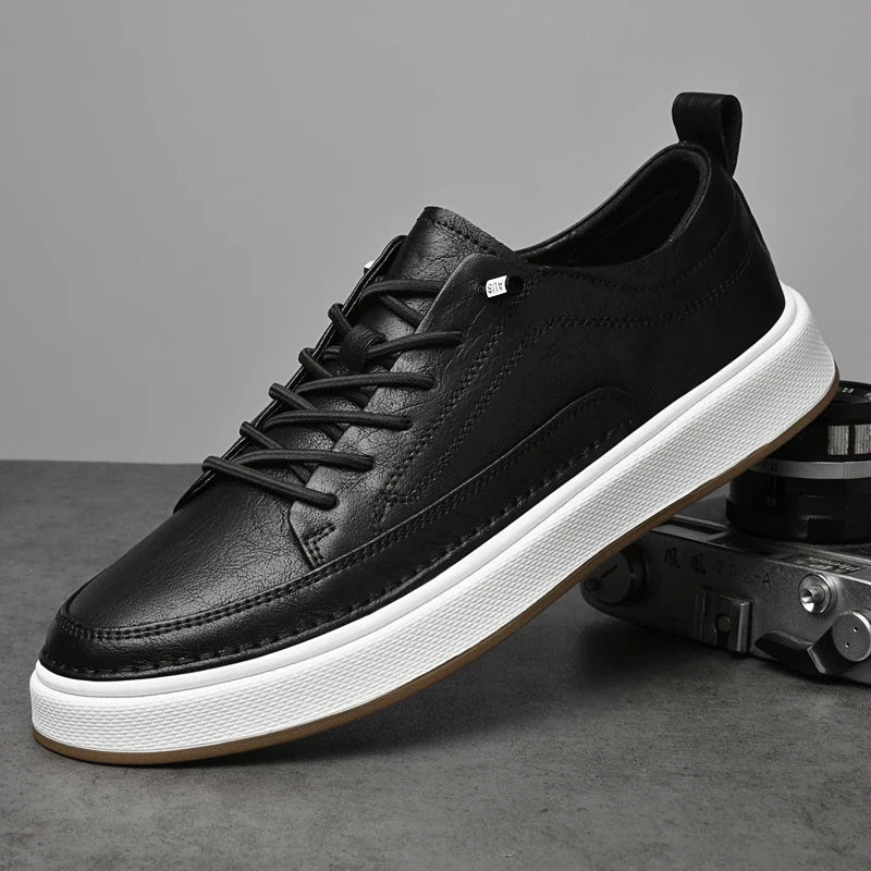 Riley| Genuine Faux Leather Sneakers