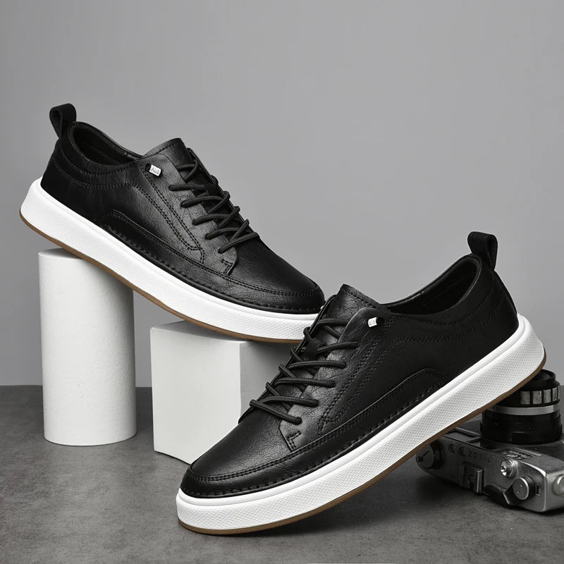 Riley| Genuine Faux Leather Sneakers