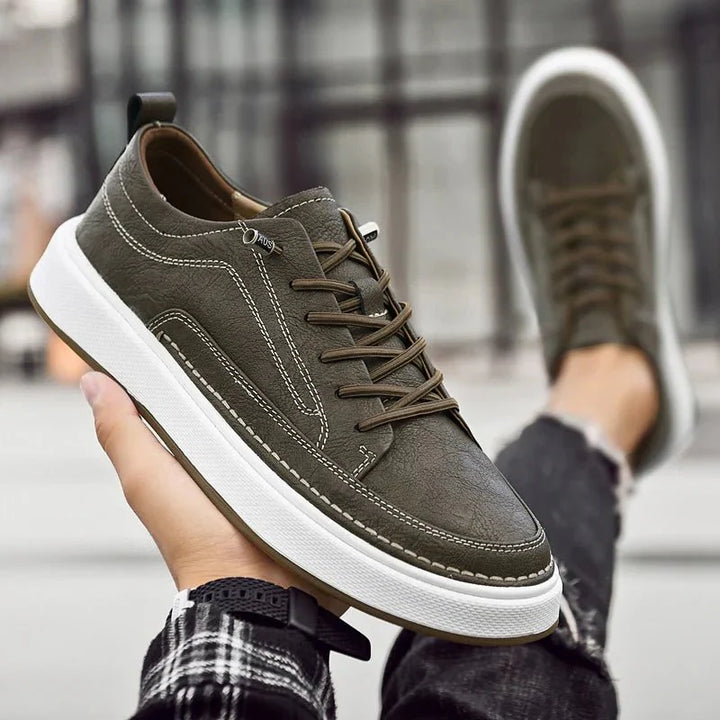 Riley| Genuine Faux Leather Sneakers