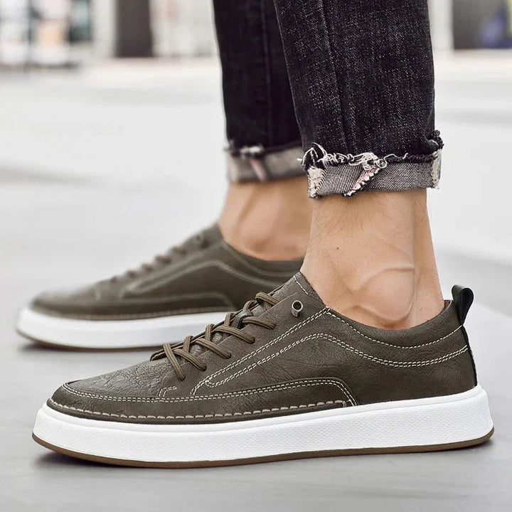 Riley| Genuine Faux Leather Sneakers