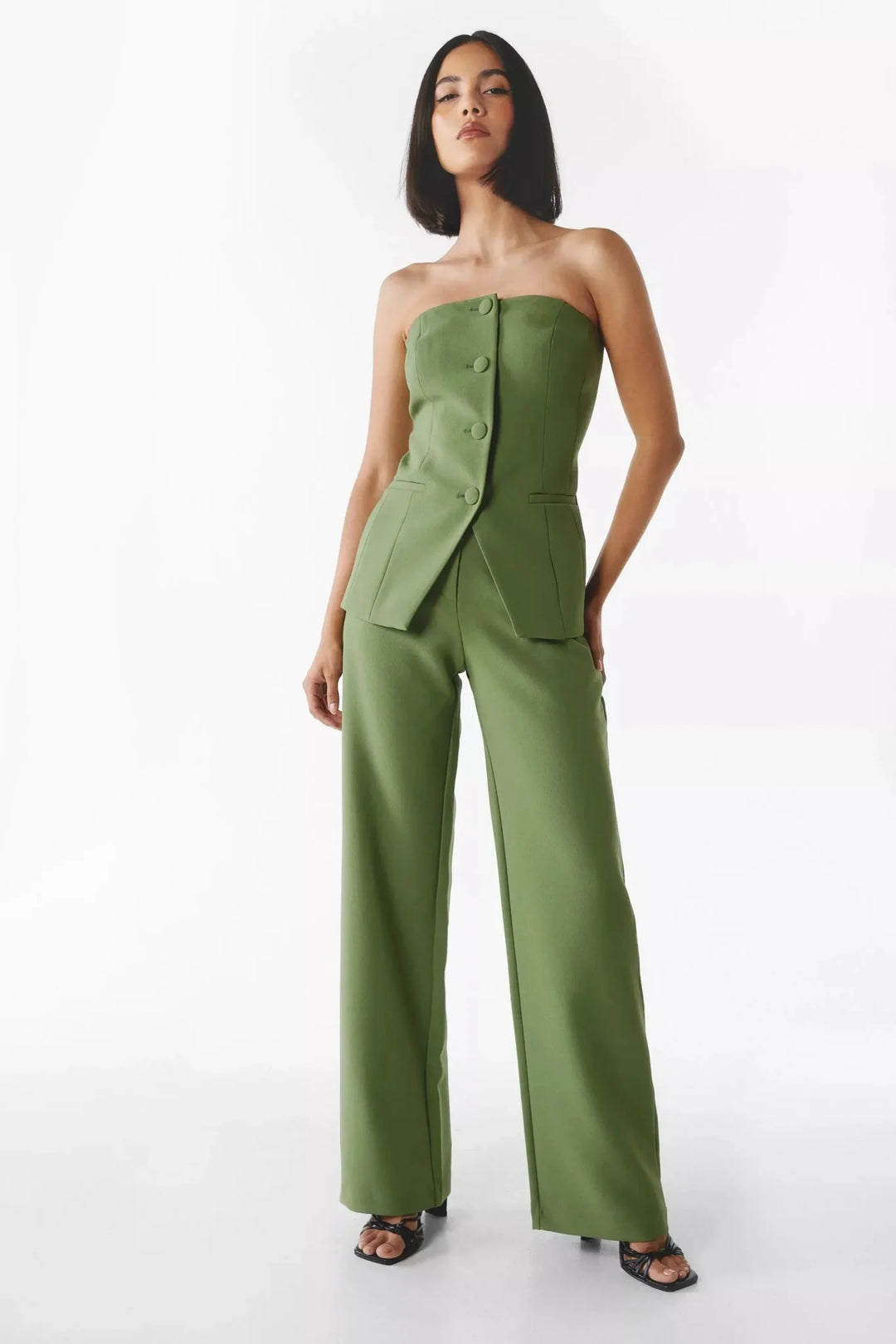 Ivy | Strapless Tailored Two-Piece Set