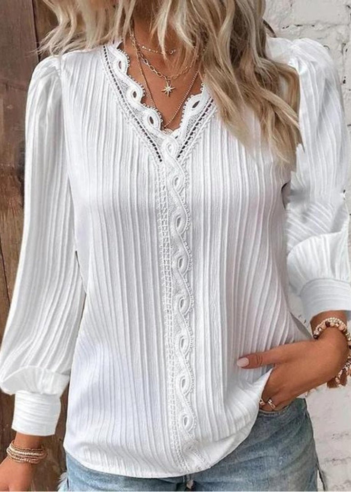 Liza | Elegant Lace Detail Blouse