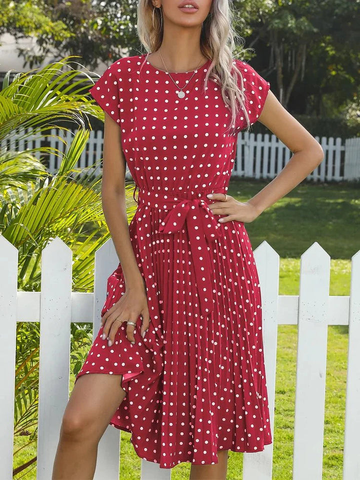 Alyssa | Polka Midi Dress
