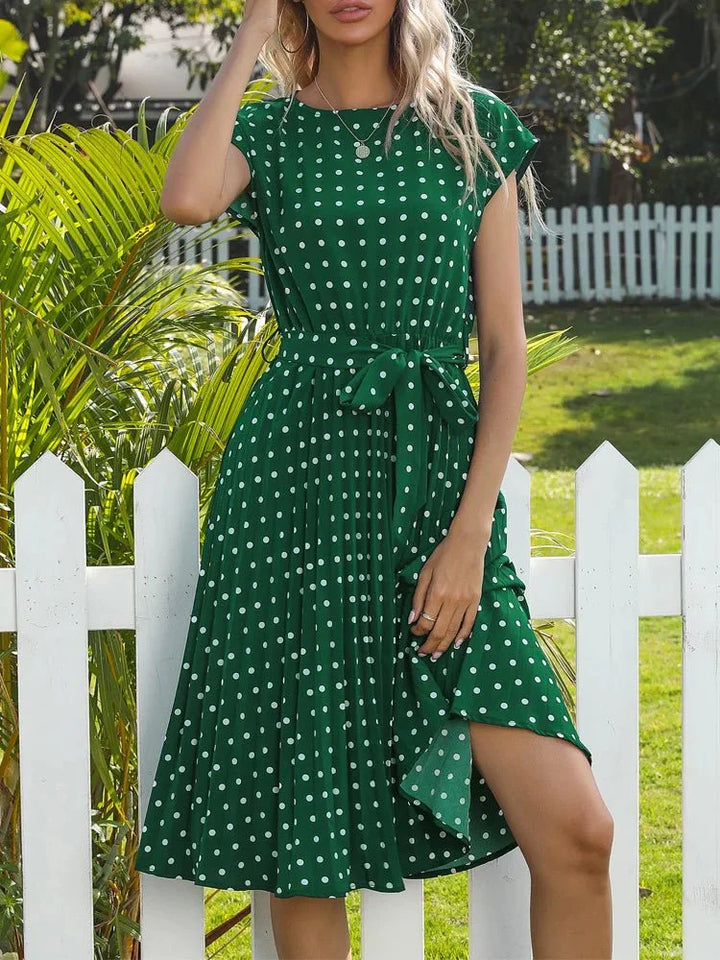 Alyssa | Polka Midi Dress