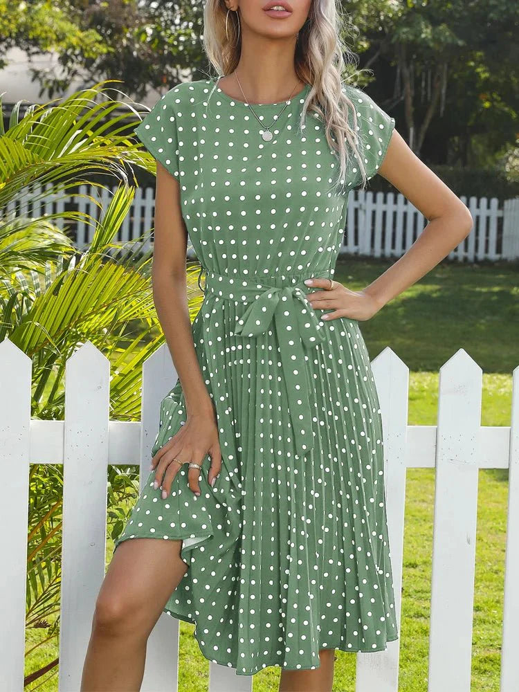 Alyssa | Polka Midi Dress