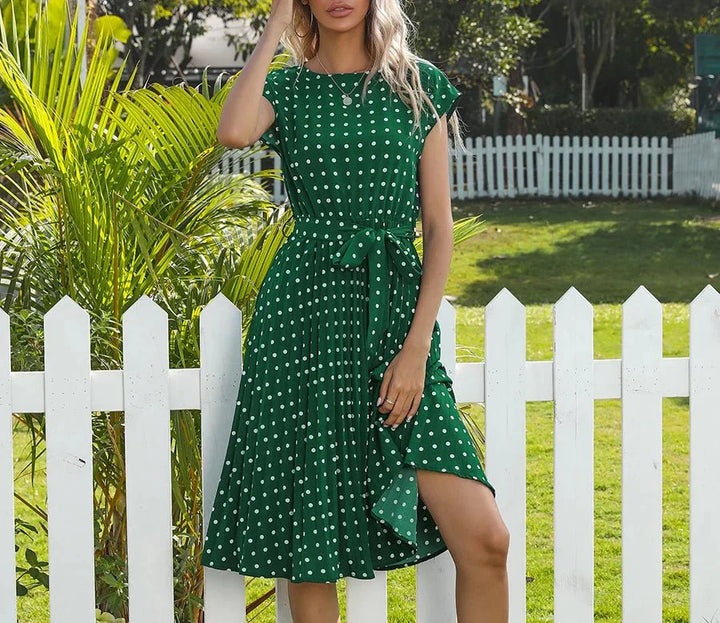 Alyssa | Polka Midi Dress