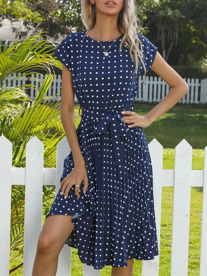 Alyssa | Polka Midi Dress