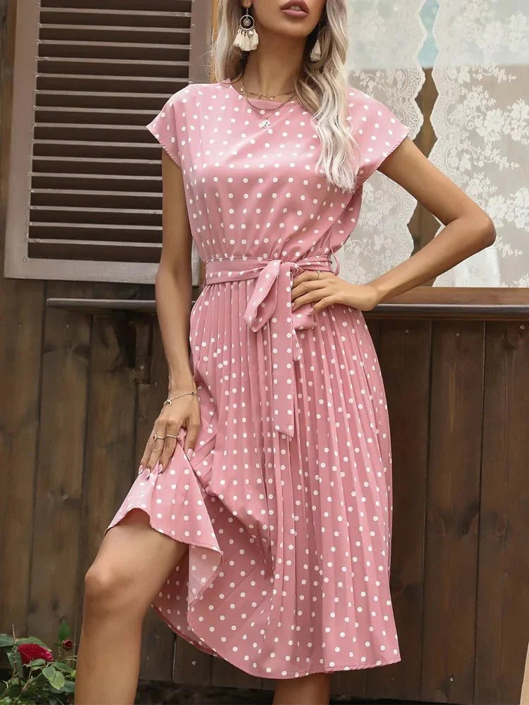 Alyssa | Polka Midi Dress