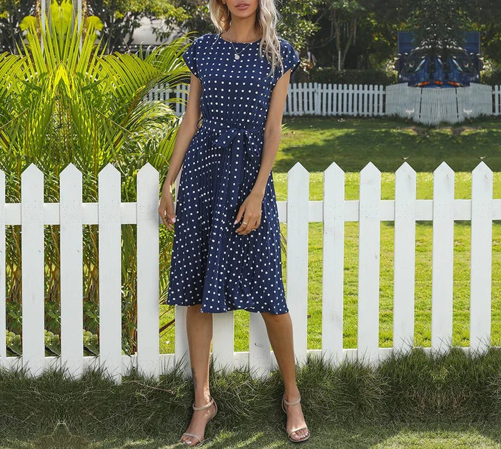 Alyssa | Polka Midi Dress