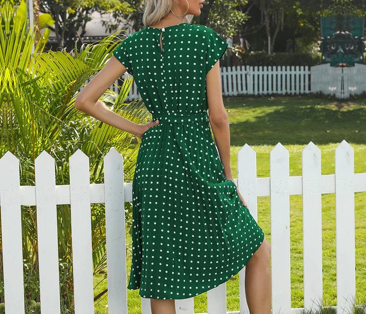 Alyssa | Polka Midi Dress
