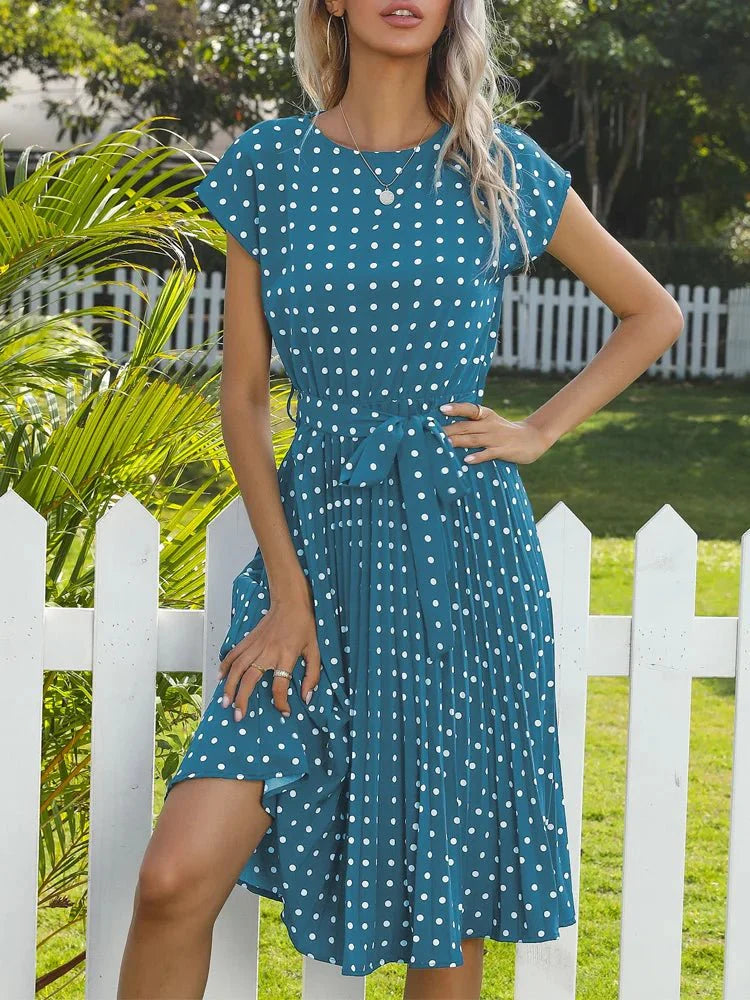 Alyssa | Polka Midi Dress