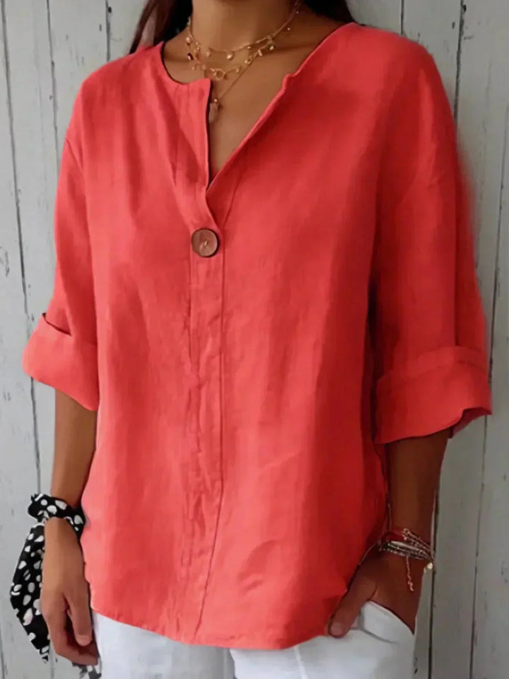 Janice | V-Neck Casual Blouse