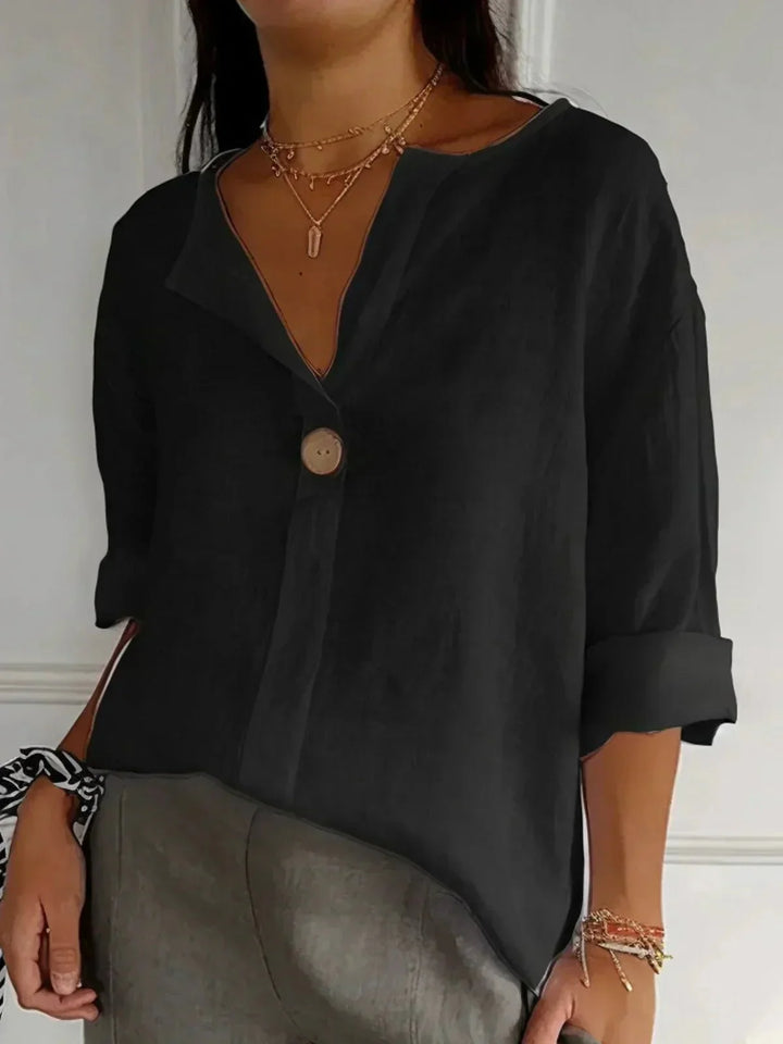 Janice | V-Neck Casual Blouse
