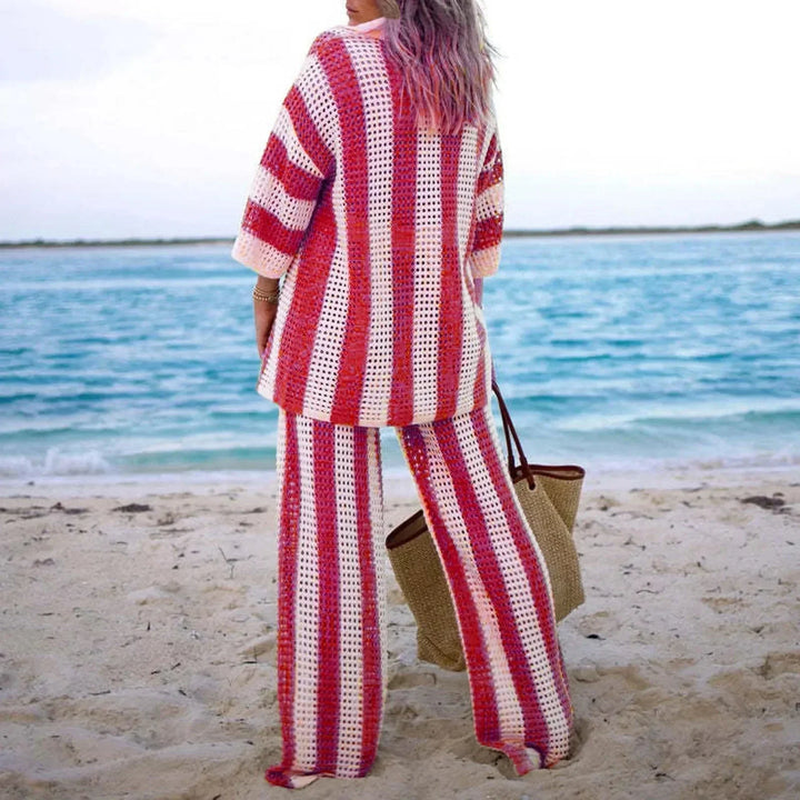 Aurora | Striped Crochet Two-Piece Set