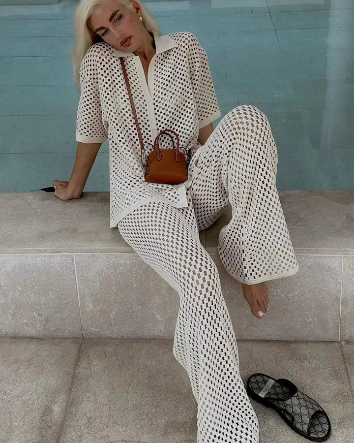 Aurora | Striped Crochet Two-Piece Set