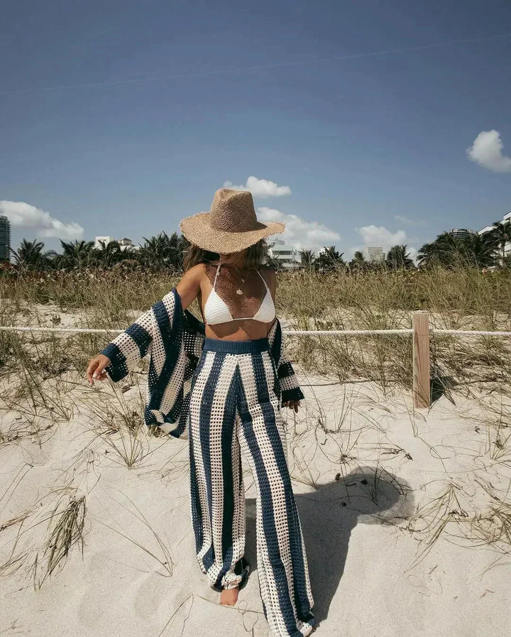 Aurora | Striped Crochet Two-Piece Set