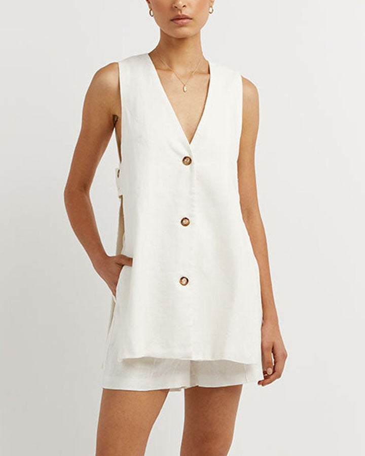 Penelope | Elegant Sleeveless Two-Piece Set
