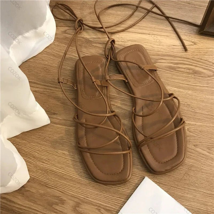 Amelia | Minimalist Roman Strap Sandals