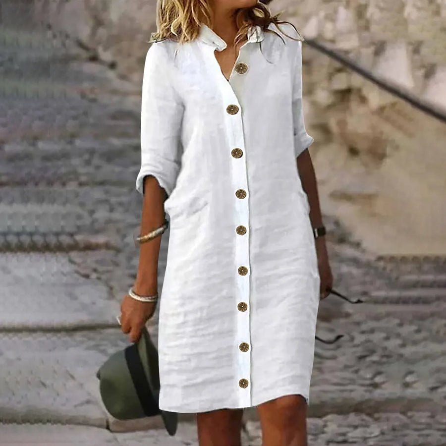 Lyn | Casual Midi Shirt Dress