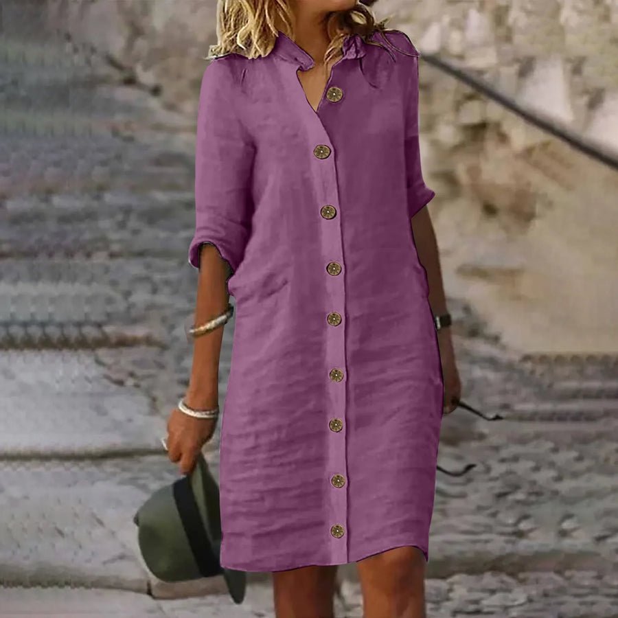 Lyn | Casual Midi Shirt Dress