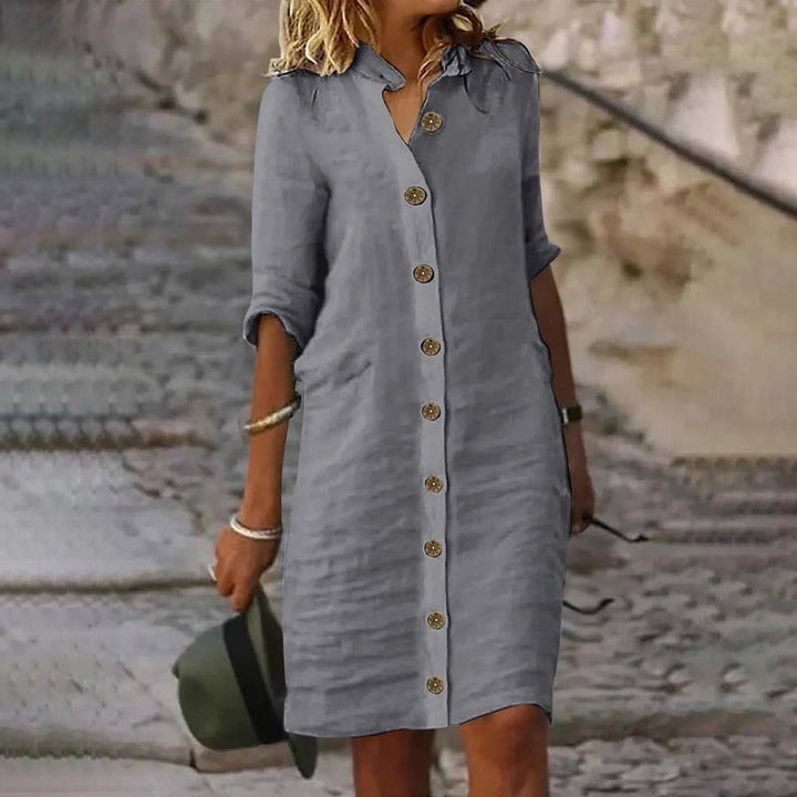 Lyn | Casual Midi Shirt Dress