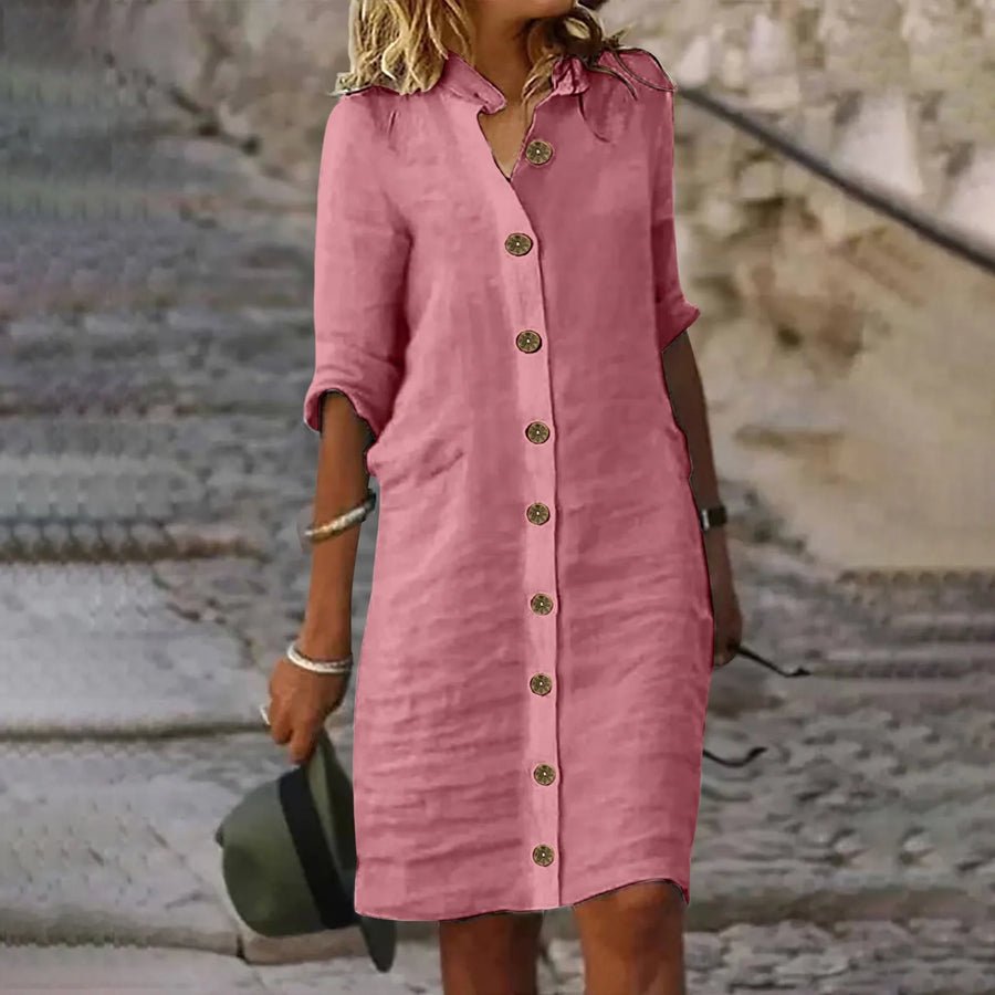 Lyn | Casual Midi Shirt Dress