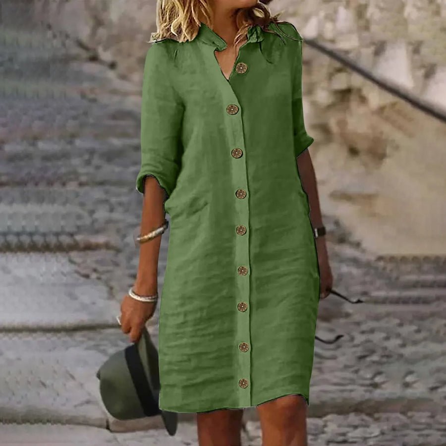 Lyn | Casual Midi Shirt Dress