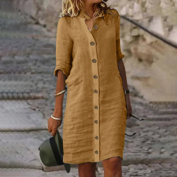 Lyn | Casual Midi Shirt Dress