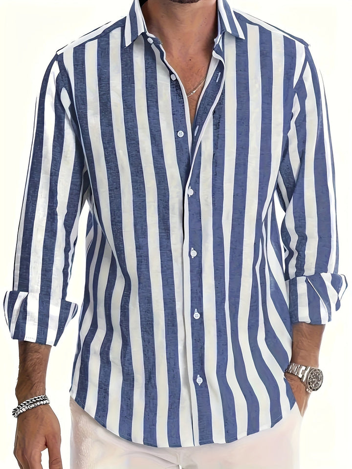 Charles | Striped Long Sleeve Men’s Shirt