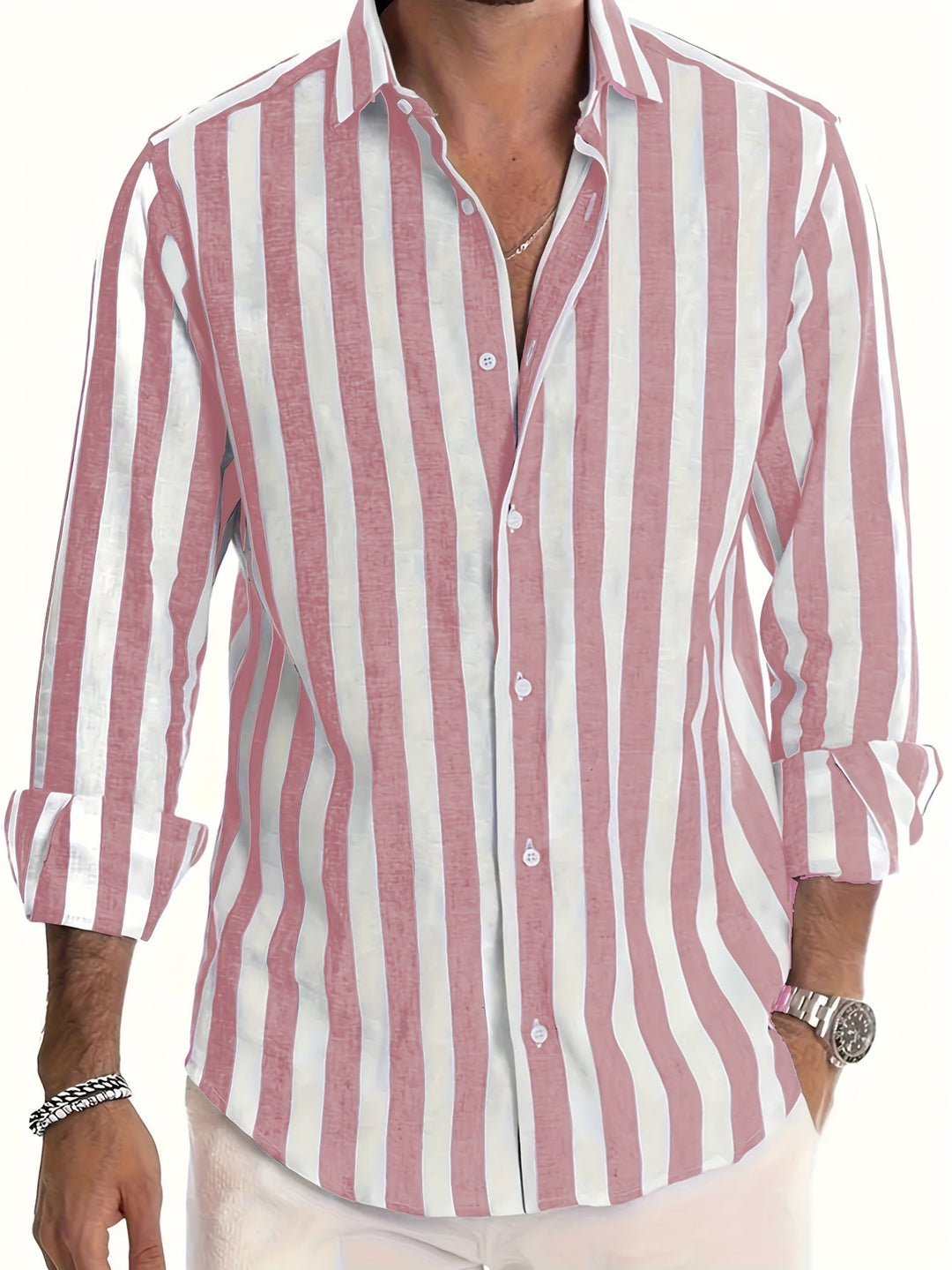 Charles | Striped Long Sleeve Men’s Shirt