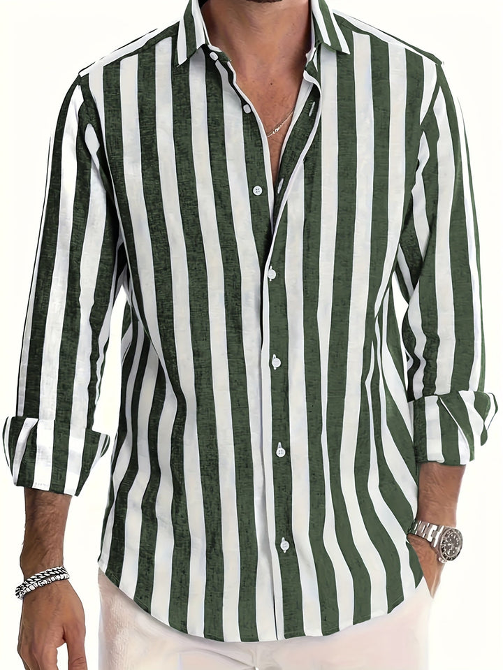 Charles | Striped Long Sleeve Men’s Shirt
