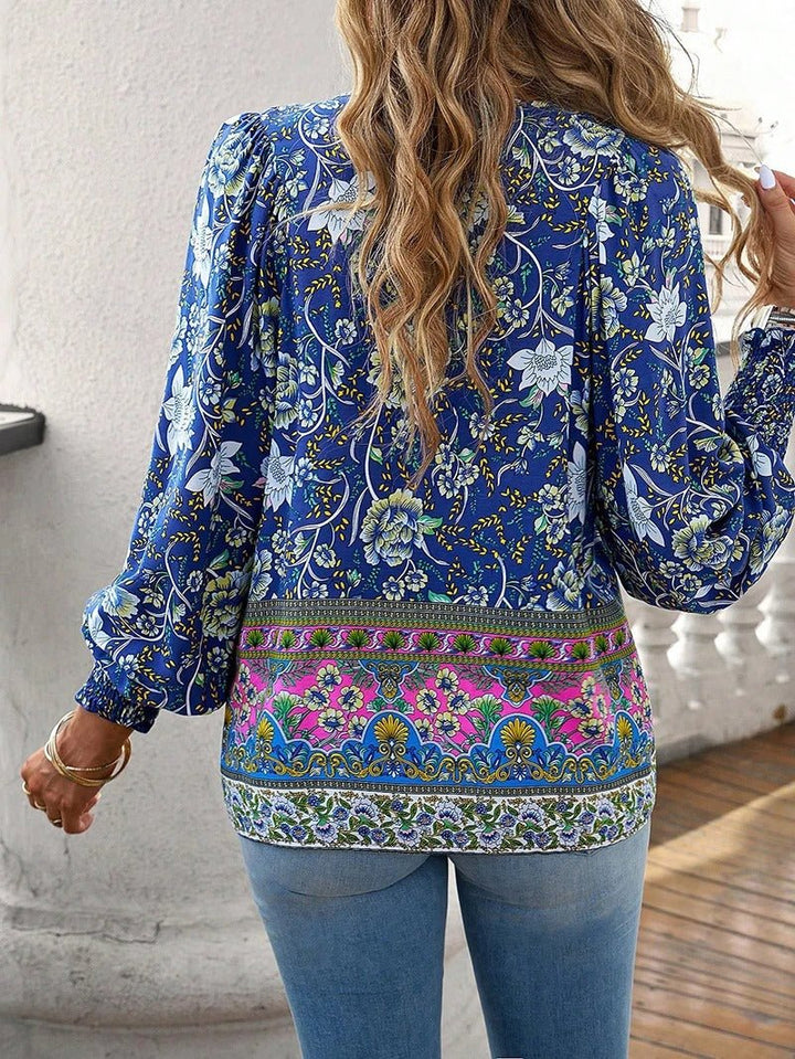Mae | Floral Boho Peasant Blouse