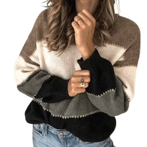 Ellen | Casual Colorblock Women’s Sweater