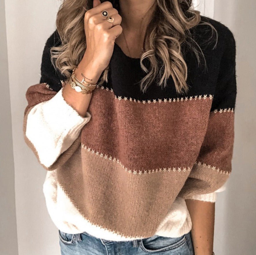 Ellen | Casual Colorblock Women’s Sweater