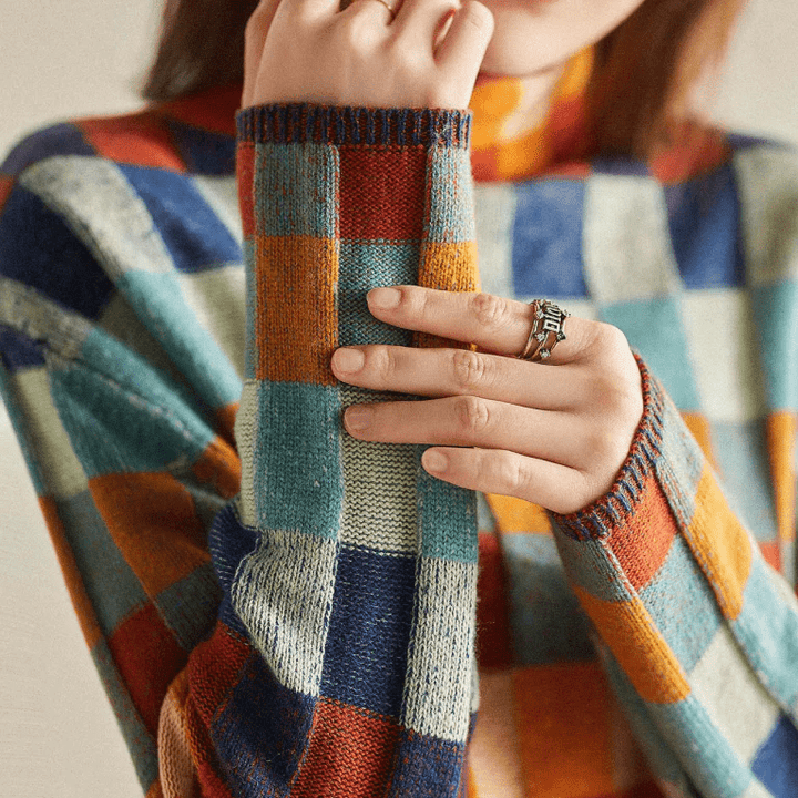 Phoebe |  Couture patchwork turtleneck
