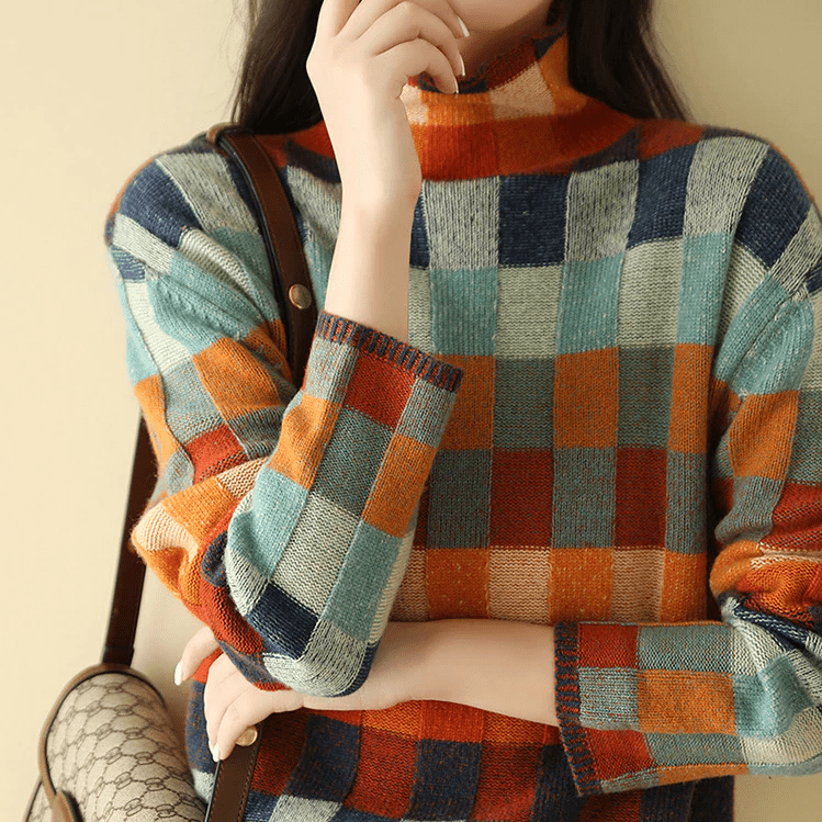 Phoebe |  Couture patchwork turtleneck