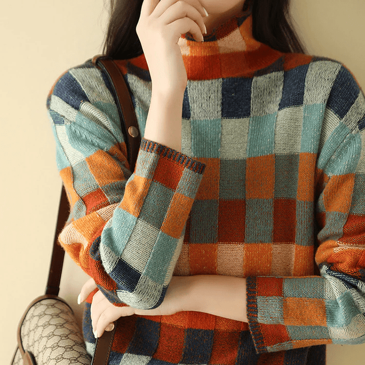 Phoebe |  Couture patchwork turtleneck