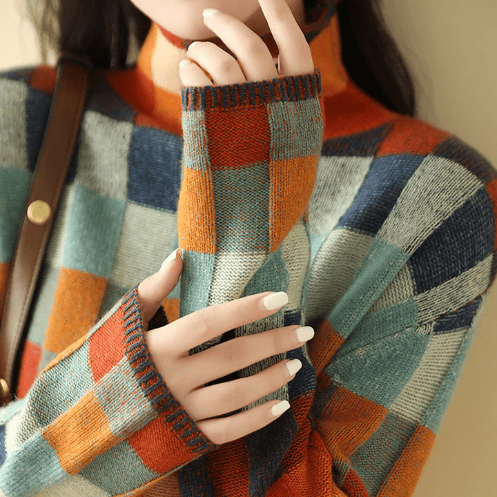 Phoebe |  Couture patchwork turtleneck