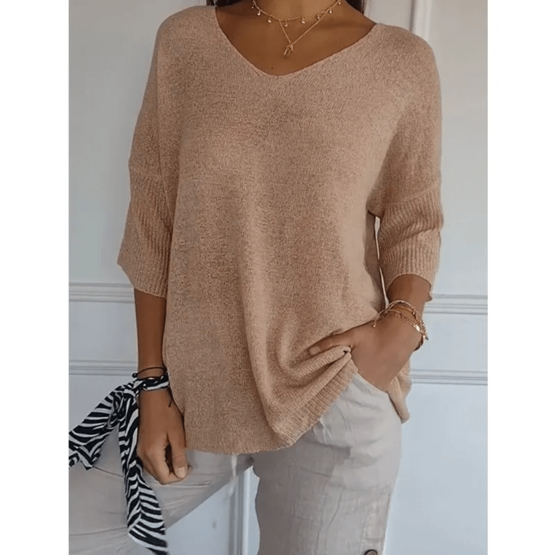 Celestia |  Elegant V-neck shirt