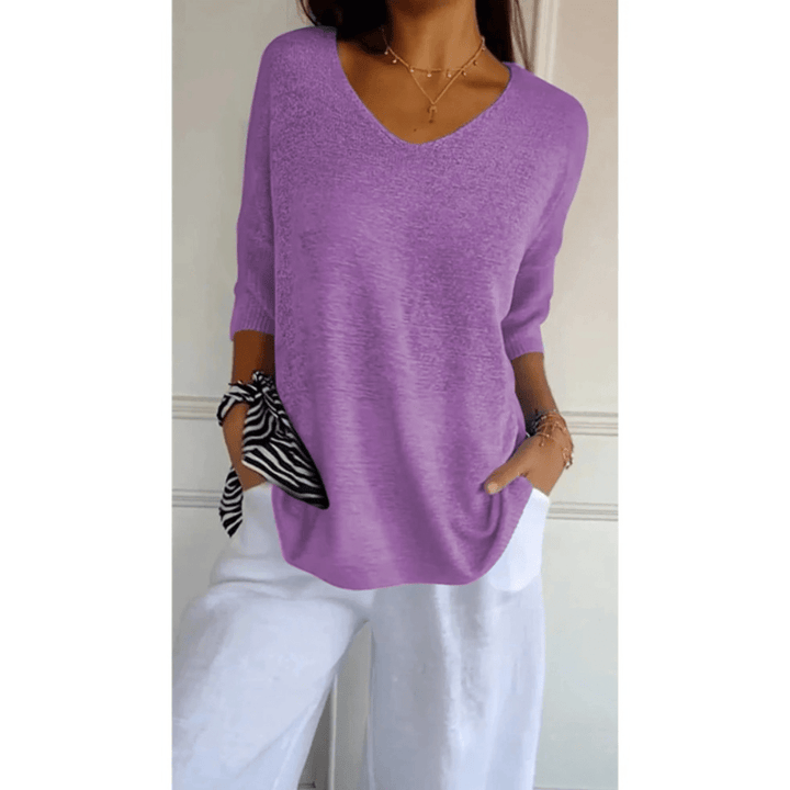 Celestia |  Elegant V-neck shirt