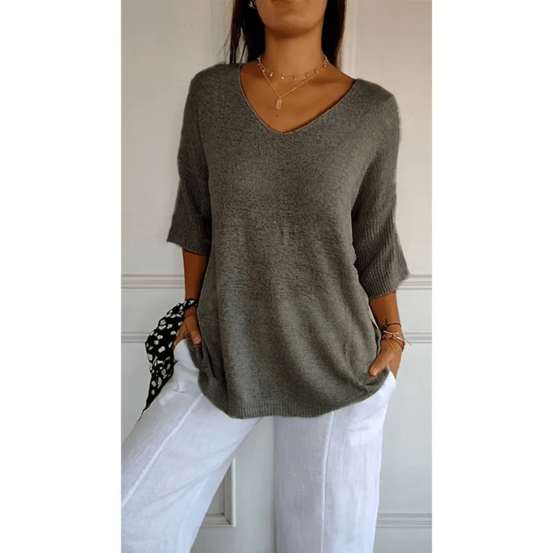 Celestia |  Elegant V-neck shirt